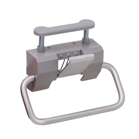 Hands-Free Foot Pedal Cabinet Opener For Frameless Cabinet Doors, compact foot-activated device for kitchens and workshops.
