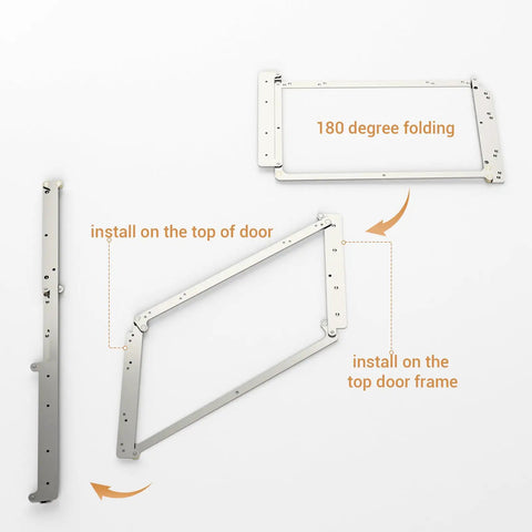 180 Degree Bifold Barn Door Hardware Kit Hidden For Left Open Closet Doors And Doorframe Mounting Invisible Sliding Bracket For A 32 Inch Opening Sleek Low Profile Track System With Quiet Smooth Operation