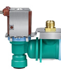 Universal Refrigerator Water Inlet Valve, Compatible With Whirlpool Maytag Kenmore KitchenAid JennAir Ikea And More, Easy Install 120V 20W 1/4 Inch Terminals With 1/4 Inch Compression Outlet Nut, Replacement for W11451511 AP6017532 IMV-8100, brass outlet