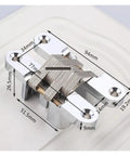 Close-up of 10 Pack Heavy Duty Zinc Alloy Door Hinges Invisible Concealed Hidden Pivot Brackets For Furniture And DIY Projects.