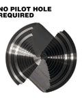 Close-up of Jerax step drill bit, 1/4–1-3/8 in, straight grooved, double-fluted M2 high-speed steel