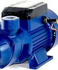No Fluff Heavy Duty 1/2 HP Electric Centrifugal Water Pump showing blue casing, 1 inch port, and motor for farm and pond tasks.