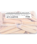 Pro Grade Pocket Hole Screw And Wood Plug Kit With 50 Pieces in clear plastic box with pine wood plugs