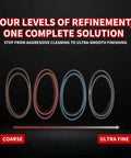 2 Inch By 72 Inch Surface Conditioning Kit With Coarse, Medium, Very Fine And Ultra Fine Nonwoven Belts in four levels