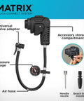 High-Pressure Inflator Multi-Tool Attachment With 14 Inch Hose For Cars Bikes And Sports Balls Up To 100 PSI Peak And 80 PSI Continuous