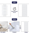 Comparison of 36x84 Inch Sliding Barn Door Kit With Hardware, Handle And Floor Guide, Waterproof PVC Surface, White 5-Panel Solid Slab assembly time and finish process