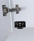 Self Closing Cabinet Door Hinges For RV And Camper, 6 Pack, Black Semi Concealed Hardware, Cold Rolled Steel on cabinet