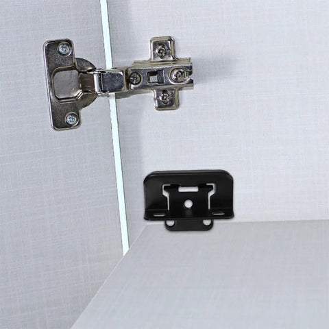 Self Closing Cabinet Door Hinges For RV And Camper, 6 Pack, Black Semi Concealed Hardware, Cold Rolled Steel on cabinet
