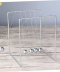 Newton Pendulum Desk Toy For Home Office Decor Square Iron Balance Gadget That Makes Physics Fun