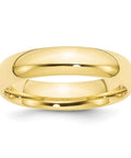 Solid 10k Yellow Gold Wedding Band Ring Smooth Polished Comfort Fit 5mm Unisex Daily Driver with a sleek design.