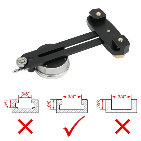 Table Saw Alignment Gauge And Thin Rip Jig Calibrator Dial Indicator 0-10 mm Range 0.01 mm Precision for easy setup