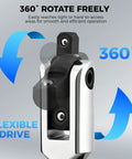 Close-up of 360-degree rotatable head on Heavy Duty 10-Piece Dual Drive Breaker Bar Set With 360 Degree Rotatable Head