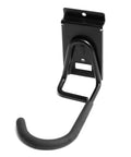 Heavy Duty Bike Hooks PVC Coated Wall Mount Hangers For Mountain Road Hybrid And Folding Bikes Vertical Bicycle Storage Rack 2 Pack Black Sturdy Steel EVA Foam Protected Easy Install close-up view
