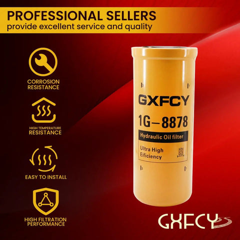 Beefed Up Heavy Duty Hydraulic Filter Replacement 1G-8878 for Bobcat Skid Steer and Excavator, shown with features