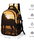 Desert Sunset Printed Unisex Backpack With Large Capacity Dope Daypack For Travel School And Outdoors Durable Polyester