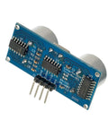 Ultrasonic Distance Sensor Module HC SR04 for Arduino Uno Mega Nano DIY, showing circuit board and sensor components, 5-pack unit