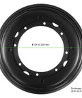 9 inch black cold rolled steel base for Buttery Smooth 9 Inch Lazy Susan Turntable Hardware 6 Pack, showing hole pattern.