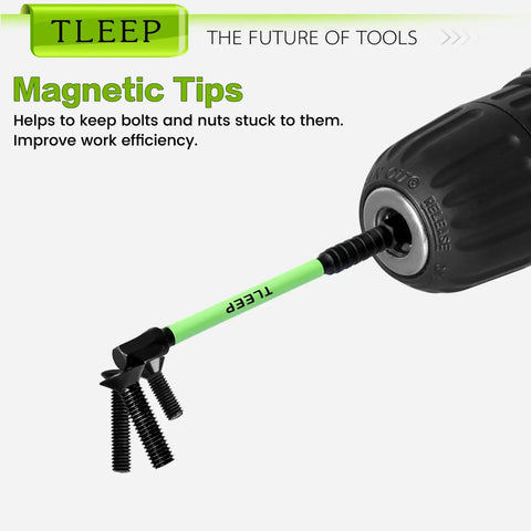 Close-up of magnetic tip on 10 Piece Allen Wrench Drill Bit Set With One Quarter Inch Hex Shank 4 Inch Long Magnetic Tips S2 Steel Hex Bits