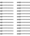 50 Pcs Stainless Steel Blind Rivets Kit With Flat Head Design And High Mechanical Strength For Furniture Hardware And Household Repairs