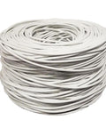 Coiled Cat6 Ethernet Cable 1000ft Bulk White, High Speed 550MHz UTP Cable, 23AWG CCA Conductors for Gigabit Network Use