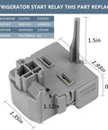 Two Piece Fridge Start Kit With PTC Relay And 12uF 250V Run Capacitor for Kenmore and Maytag Fridges, start relay detail