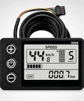 Backlit LCD Display Screen For E Bikes Fits Q20, H20, H26 Pro Electric Bicycles with easy speedometer readout and ABS shell