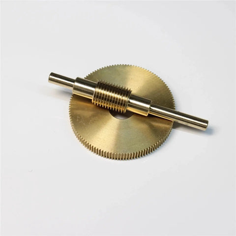 Top Shelf Brass Worm Gear Speed Reducer Kit Featuring Sweet One To 120 Ratio for smooth drive systems, featuring brass gear and shaft.