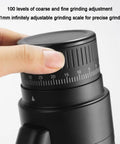 Pro Level Electric Conical Burr Coffee Grinder With 55mm 30G Single Dose Burrs And No Drama Micro Dial showing precise adjustment controls.