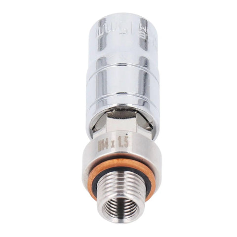 Heavy Duty Oil Pan Drain Plug Repair Kit Fix Stripped Threads Fast No Tools Stainless Steel M14x1.5 Seal Leak Proof Quick Change For Car, chrome M14x1.5 oil pan repair plug with seal