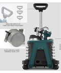 Built Badass 1200W Electric Spray Gun With Three Meter Hose Flow Control Aluminum Frame, height adjustable with silent wheels.