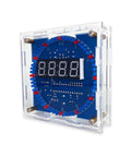 Hands On Soldering Practice Kit With Digital Clock Rotating LED Running Light Temperature Control Light Control Transparent Case