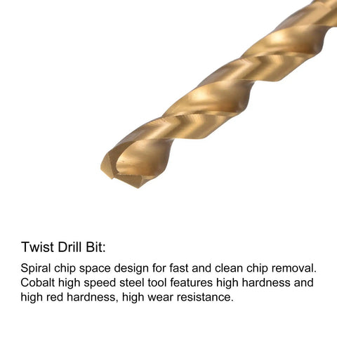 Close-up of 8.5mm twist drill bit from M10 By 1.5 Spiral Point Thread Tap And 8.5mm Twist Drill Bit Set For Metalworking