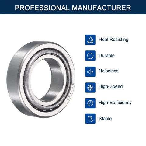 Beefy Heavy Duty Tapered Roller Bearing Cone And Cup Set With 1.0625 Inch Bore, 1.98 Inch Outer Diameter, 0.5598 Inch Cup Width, Chrome Steel ABEC 3