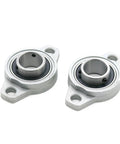 Legit 1 Piece KFL003 Zinc Alloy Pillow Block Flange Bearing Unit Housing Straight Outta The Box For Your Rigging Projects And Heavy Equipment Needs You Cannot Find Better Stuff Than These High Quality Parts So Grab Yours Fast. two views of KFL003 zinc alloy flanged bearing housing