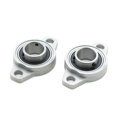 Legit 1 Piece KFL003 Zinc Alloy Pillow Block Flange Bearing Unit Housing Straight Outta The Box For Your Rigging Projects And Heavy Equipment Needs You Cannot Find Better Stuff Than These High Quality Parts So Grab Yours Fast. two views of KFL003 zinc alloy flanged bearing housing