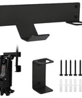 Wall Mount Floor Jack Stand Rack Organizer For Garage And Shop, Heavy Duty Hydraulic Trolley Jack Holder shown with screws