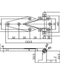 Heavy Duty Folding Hinge 304 Stainless Steel For Industrial Cabinet Doors Built Like A Tank Pro Level Rust Free Durable Commercial Hardware diagram with dimensions.
