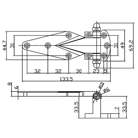 Heavy Duty Folding Hinge 304 Stainless Steel For Industrial Cabinet Doors Built Like A Tank Pro Level Rust Free Durable Commercial Hardware diagram with dimensions.