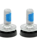 2 Pack 8mm Hex Crank Arm Fixing Bolts with Caps for Capless Bottom Bracket, steel bolts with blue anti-skid coating
