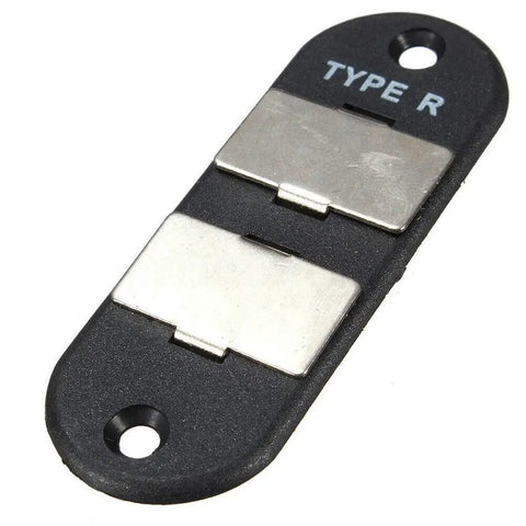 Sliding Door Contact Kit With Metal Power Transfer Connector For Central Locking Actuators, Waterproof Dustproof Spring Pin Hardware For Trucks And Utility Vehicles, Black. Type R contact plate with black housing and metal terminals