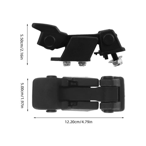Heavy Duty Black Abs Hood Latch Lock Catch With Secure Bumper Retainer Clips For Cars And Tool Cabinets Ensures Tight Closure And Easy Install Every Time, 12.2cm