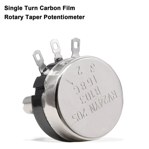 Pro Grade 10K Potentiometer Rotary Pot With Carbon Film Single Turn Taper For Inverter Speed Control And Motor Regulation