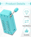 Close-up of aqua blue ZIF IC socket showing stability, high efficiency, durability, 6 Pack Universal ZIF IC Test Socket 14 Pin 2.54mm Pitch DIP.