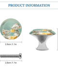 Sweet Mouse Passing Cheese Round Drawer Cabinet Knobs Built With Solid Stainless Steel Base And Glossy Crystal Exterior, measures 2.8cm.