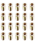 20 Pcs Wood Furniture M8x30mm Threaded Insert Nuts With Hex Socket Drive, Carbon Steel, Galvanized Finish displayed