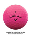 Supersoft Pink Golf Balls 2023 Edition For Casual Play With Ultra Soft Feel, Long Distance, close-up view of pink golf ball