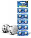Heavy Duty Lr41 Button Batteries 10 Pack Ag3 392 384 192 L736 1.5V Alkaline Cells in packaging with two batteries visible.