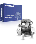 Rear Wheel Hub Bearing Assembly With ABS For Mazda 3 2004 Through 2013 And Mazda 5 2012 Through 2017 Left Or Right One Piece Replacement next to package