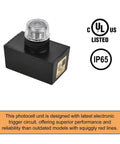120V Dusk Till Dawn Outdoor Photocell Sensor With Wall Plate Included For Outdoor Lights No Brainer Photocontrol, UL and IP65 rated