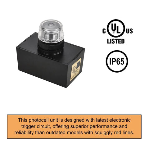 120V Dusk Till Dawn Outdoor Photocell Sensor With Wall Plate Included For Outdoor Lights No Brainer Photocontrol, UL and IP65 rated